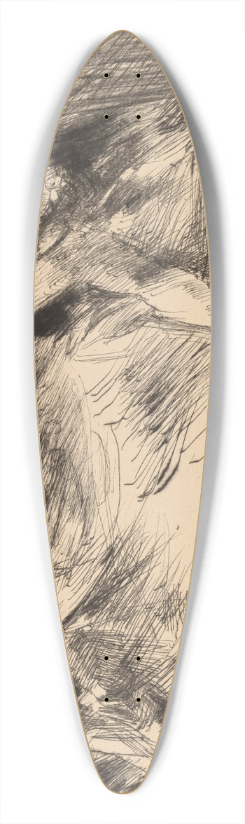Lovis Corinth - Entombment 39.3 inch art pintail longboard deck