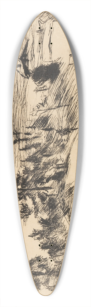 Lovis Corinth - Groe Walchenseelandschaft. 39.3 inch art pintail longboard deck