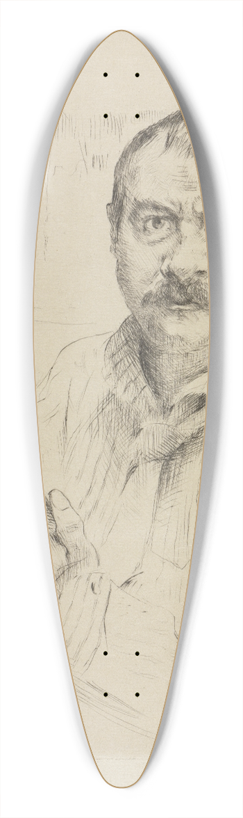 Lovis Corinth - Selbstbildnis, radierend 39.3 inch art pintail longboard deck