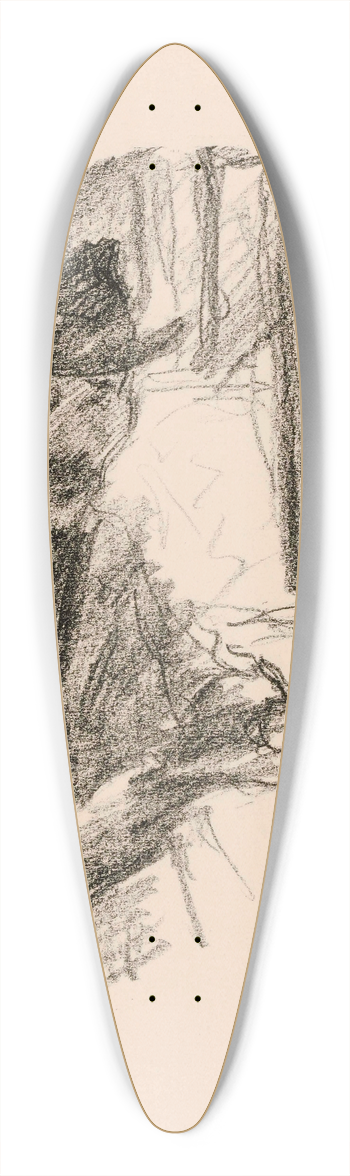 Lovis Corinth - Self-Portrait 39.3 inch art pintail longboard deck