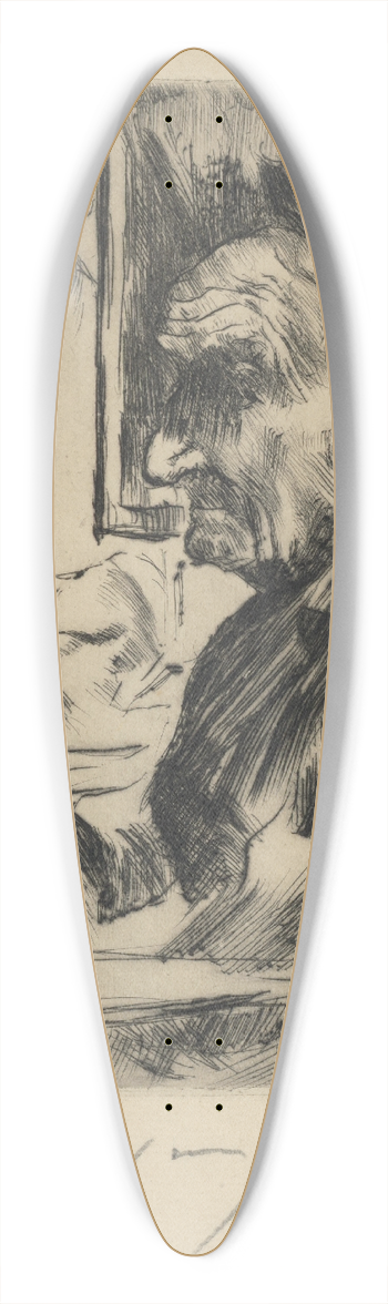 Lovis Corinth - Self-Portrait 39.3 inch art pintail longboard deck