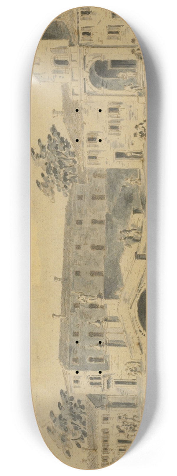 Giacomo Guardi - A View Of The River Brenta, With The Burchiello 8.25 inch art skate deck