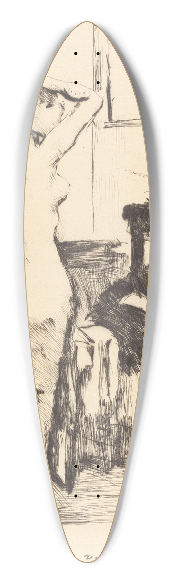 Lovis Corinth - Study of a Model (Modellstudie) 39.3 inch art pintail longboard deck