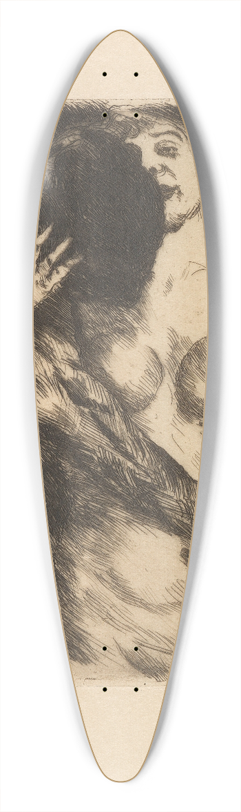 Lovis Corinth - Umarmung 39.3 inch art pintail longboard deck