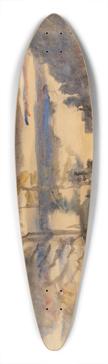 Lovis Corinth - Walchensee Landschaft 39.3 inch art pintail longboard deck