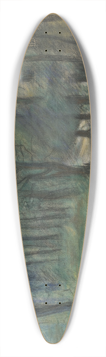 Lovis Corinth - Woodland Path 39.3 inch art pintail longboard deck