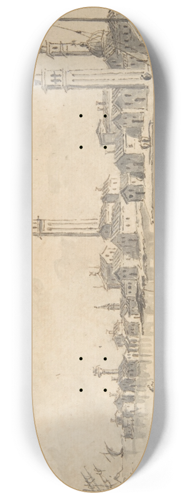 Giacomo Guardi - Quinta Valle at Castello 8.25 inch art skate deck