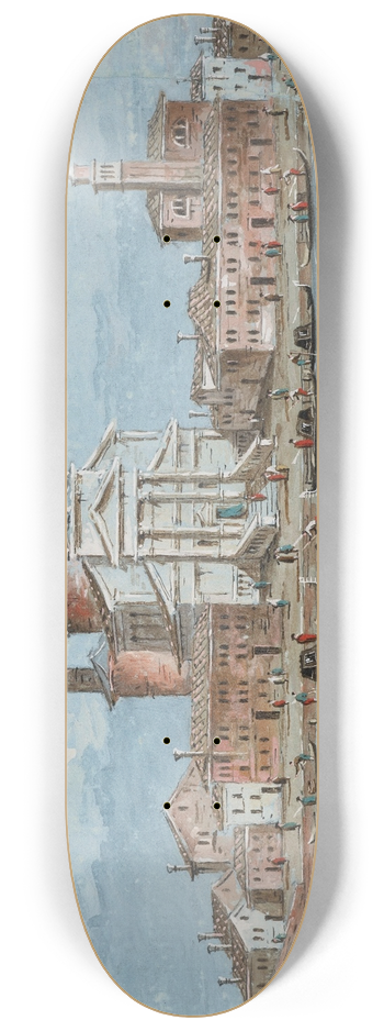 Giacomo Guardi - The Church of the Redentore 8.25 inch art skate deck