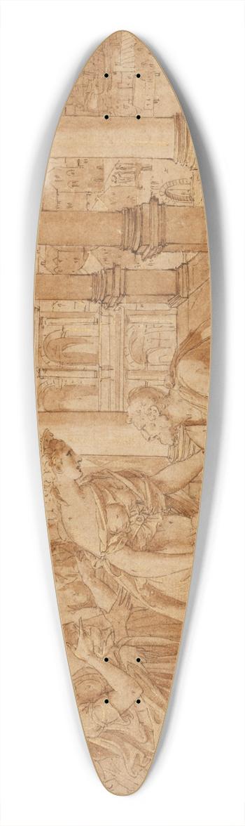 Luca Penni - The Return of Ulysses 39.3 inch art pintail longboard deck