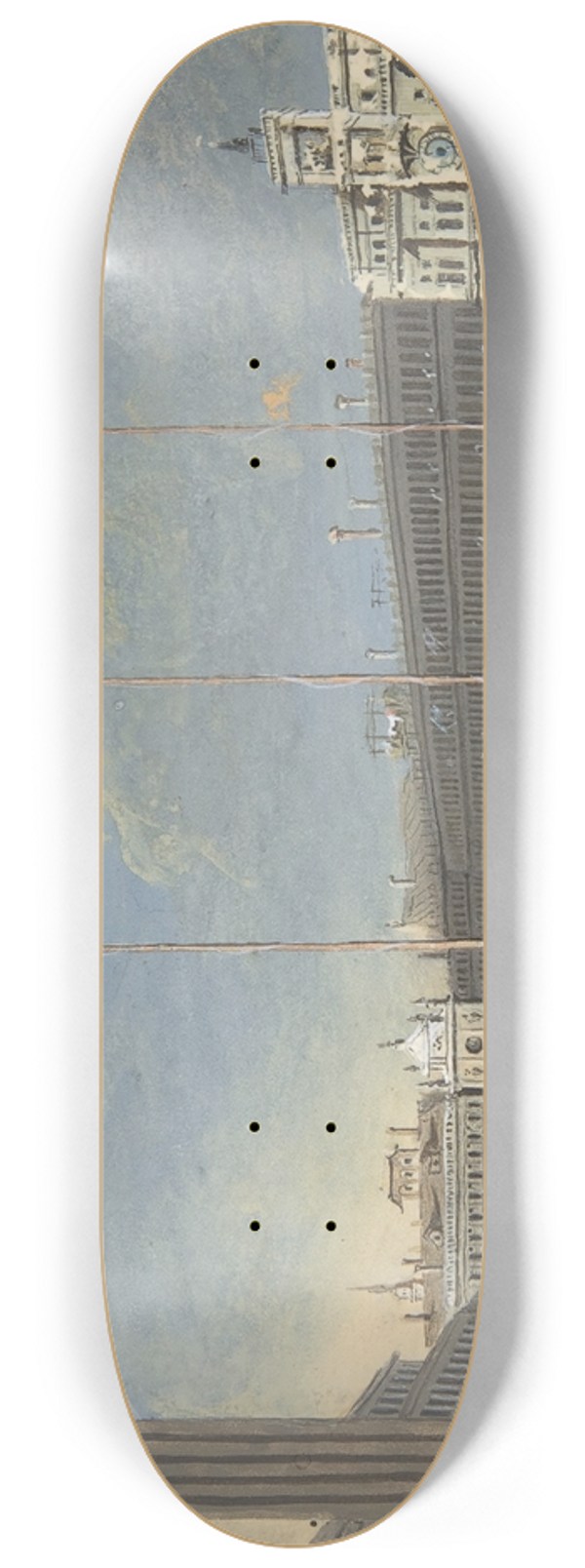 Giacomo Guardi - The Piazza San Marco towards San Giacomo 8.25 inch art skate deck
