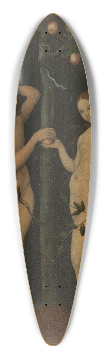 Lucas Cranach the Elder - Adam and Eve 39.3 inch art pintail longboard deck