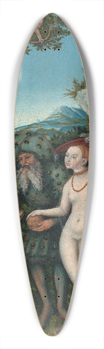 Lucas Cranach the Elder - Judgment of Paris 39.3 inch art pintail longboard deck