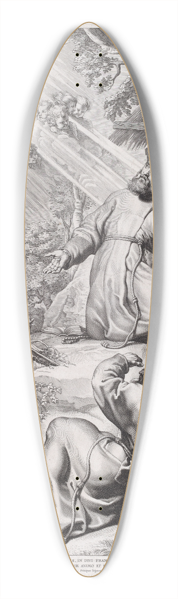 Lucas Emil Vorsterman - Saint Francis Receiving the Stigmata 39.3 inch art pintail longboard deck