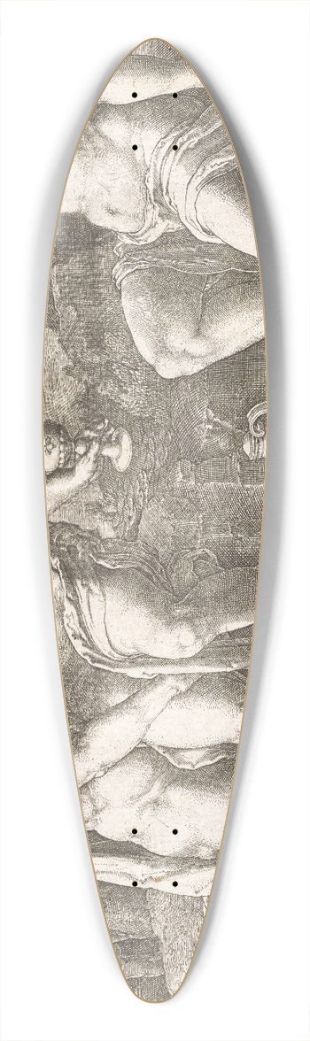 Lucas Van Leyden - Lot and his daughters 39.3 inch art pintail longboard deck