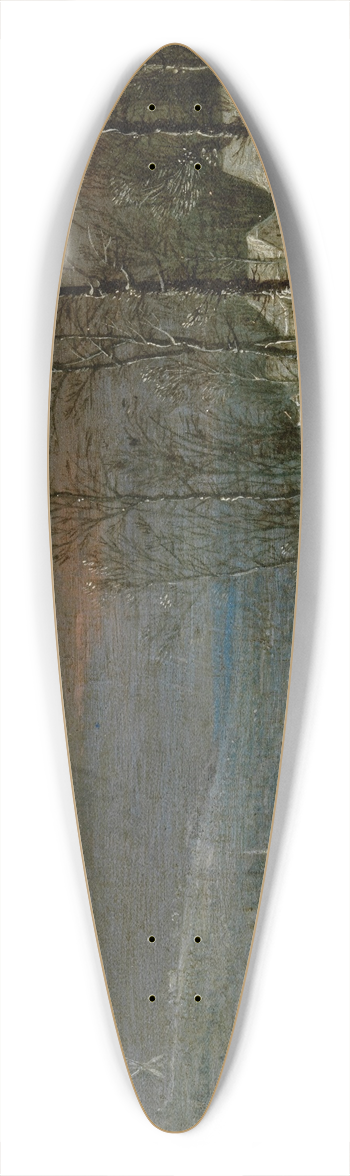 Lucas van Uden - Winterlandschap 39.3 inch art pintail longboard deck