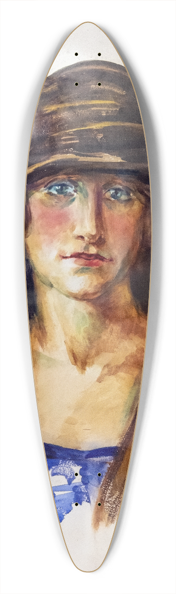 Luce Boyals - Self-portrait 39.3 inch art pintail longboard deck