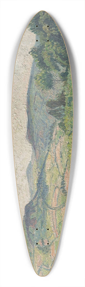 Lucien Pissarro - A Hilly Landscape 39.3 inch art pintail longboard deck