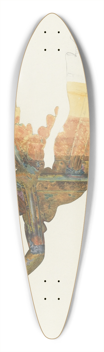 Lucille Chabot - Gabriel Weather Vane (Technique) 39.3 inch art pintail longboard deck