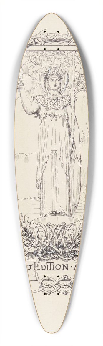Luc-Olivier Merson - Figure allgorique 39.3 inch art pintail longboard deck