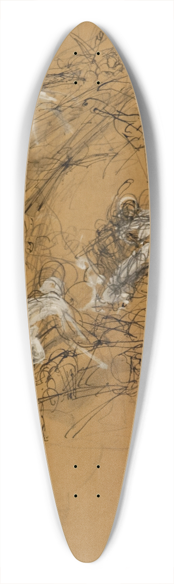 Luc-Olivier Merson - tude de figures volantes 39.3 inch art pintail longboard deck