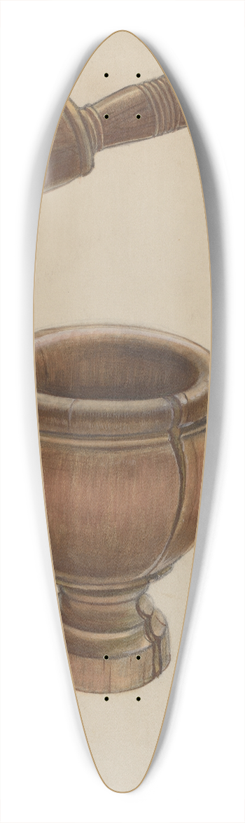 Ludmilla Calderon - Mortar and Pestle 39.3 inch art pintail longboard deck