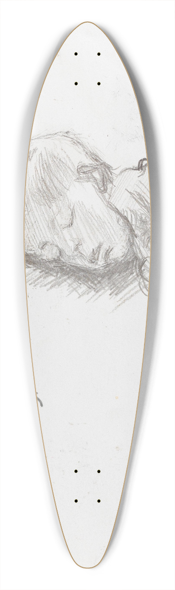 Ludvig Karsten - Ansikt; sovende barn 39.3 inch art pintail longboard deck