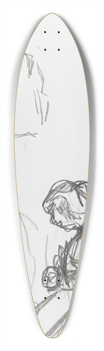 Ludvig Karsten - Figurstudier 39.3 inch art pintail longboard deck
