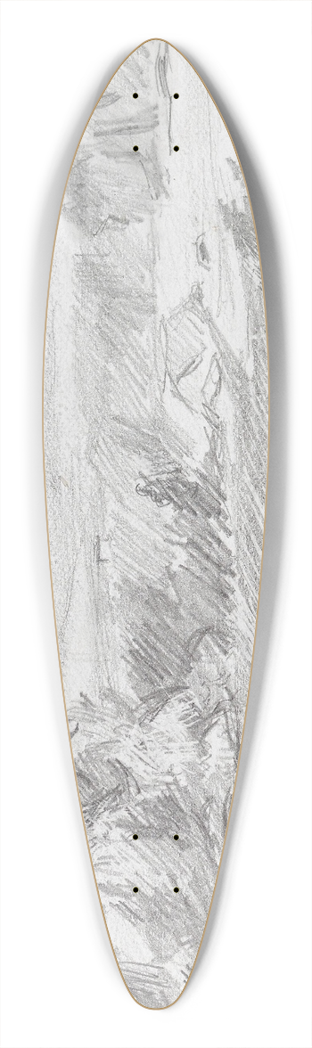 Ludvig Karsten - Mot Juvrestolen, Telemark 39.3 inch art pintail longboard deck