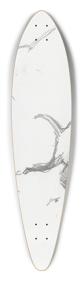 Ludvig Karsten - Oksehode 39.3 inch art pintail longboard deck