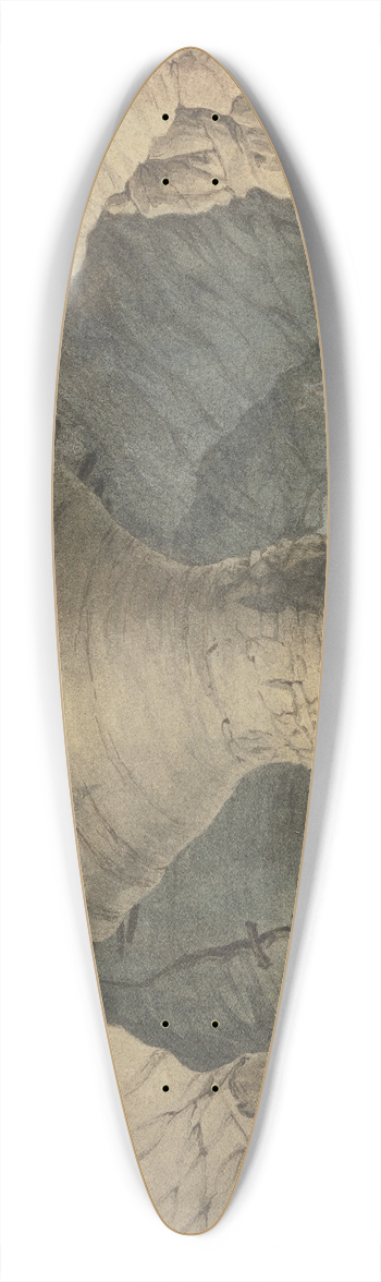 Ludwig Daniel Philipp Schmidt - Gipshhlen des Montmartre in Paris 39.3 inch art pintail longboard deck