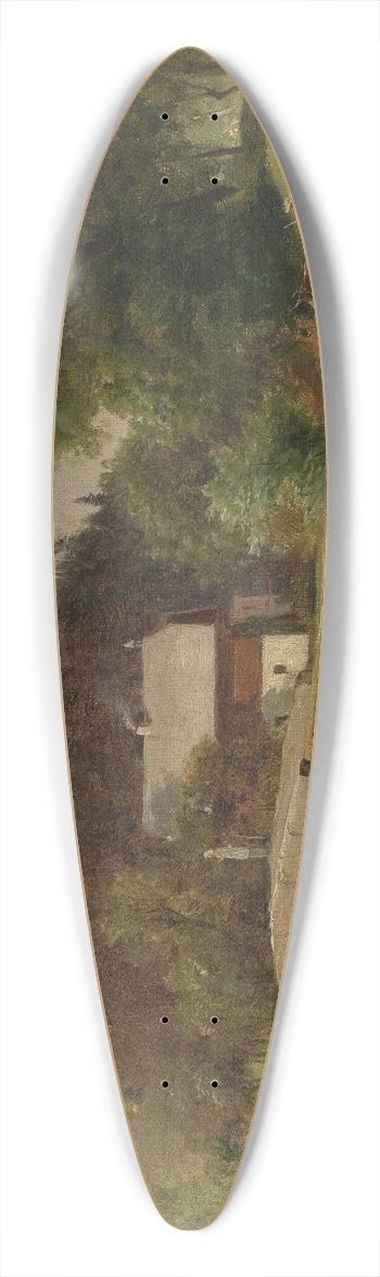 Ludwig Halauska - Bauernhaus an der Steinbrck 39.3 inch art pintail longboard deck