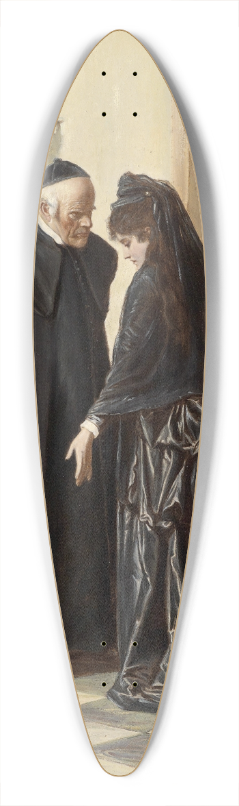 Ludwig Johann Passini - Ein ernstes Gesprch 39.3 inch art pintail longboard deck