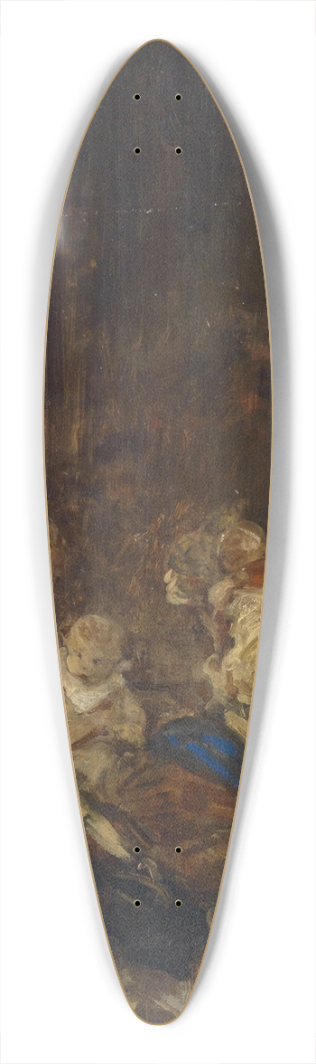 Ludwig Knaus - Mutter mit Kindern Studie 39.3 inch art pintail longboard deck