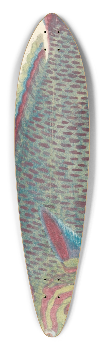 Luigi Balugani - A Fish 39.3 inch art pintail longboard deck