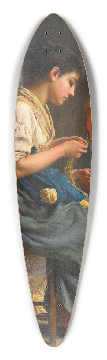 Luigi Bechi - Weaving 39.3 inch art pintail longboard deck