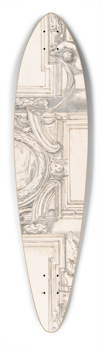 Luigi Garzi - Design Wall Elevation with Stucco and Painted Decorations 39.3 inch art pintail longboard deck