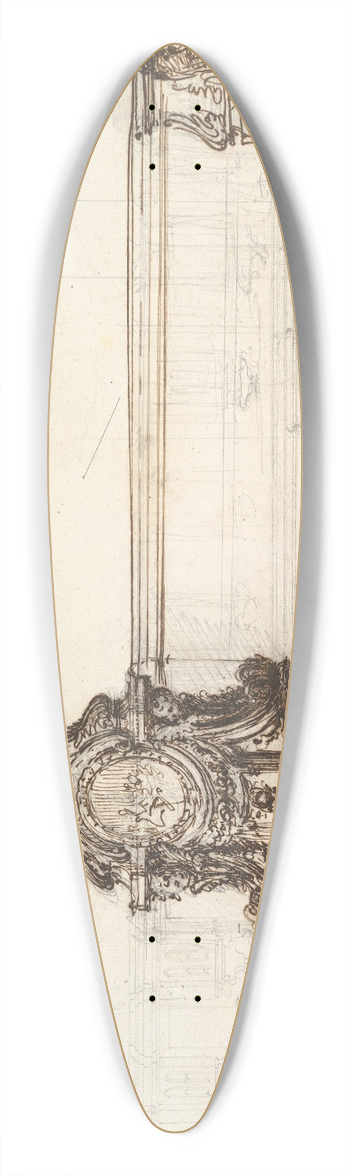 Luigi Vanvitelli - Design for an Altar 39.3 inch art pintail longboard deck