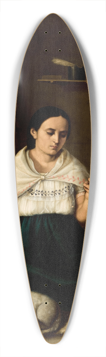 Luis Cadena - Woman Spinning (Hilandera) 39.3 inch art pintail longboard deck