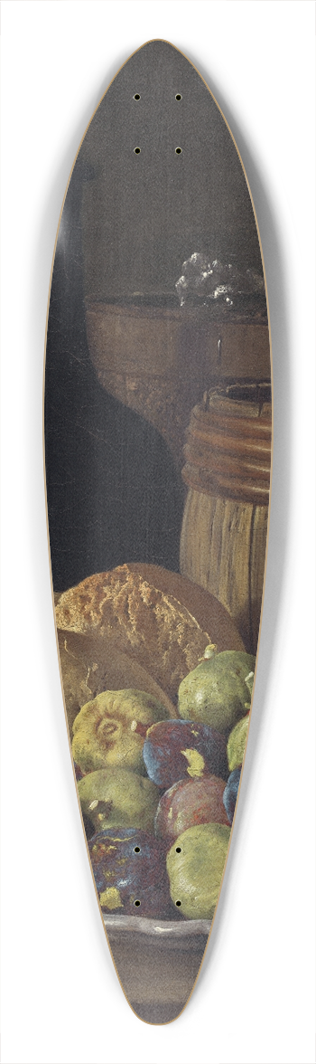 Luis Melndez - Still Life with Figs and Bread 39.3 inch art pintail longboard deck