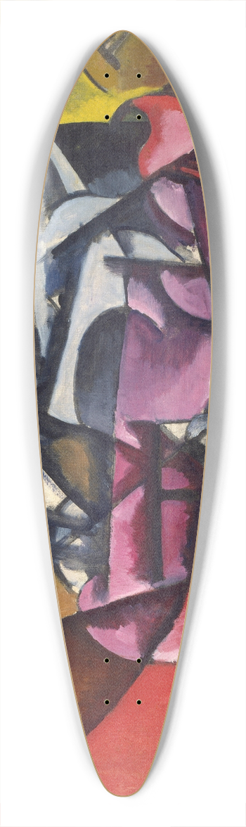 Lyubov Popova - Untitled 39.3 inch art pintail longboard deck