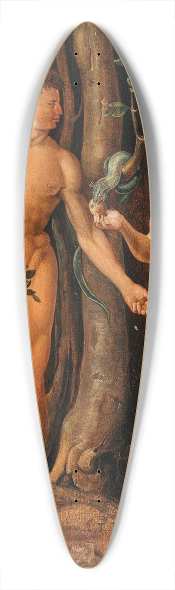Maarten Van Heemskerck - Adam and Eve 39.3 inch art pintail longboard deck