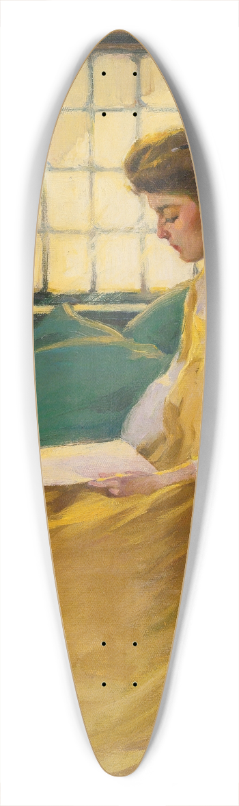 Mabel May Woodward - Afternoon respite 39.3 inch art pintail longboard deck
