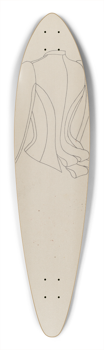 Mae A. Clarke - Basque 39.3 inch art pintail longboard deck