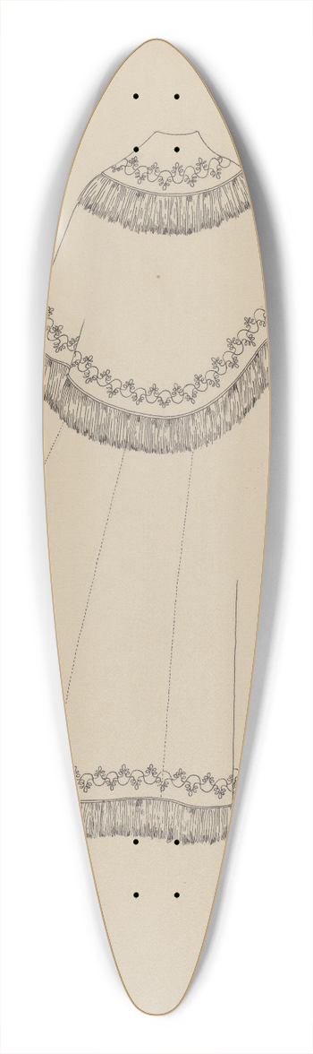 Mae A. Clarke - Coat 39.3 inch art pintail longboard deck