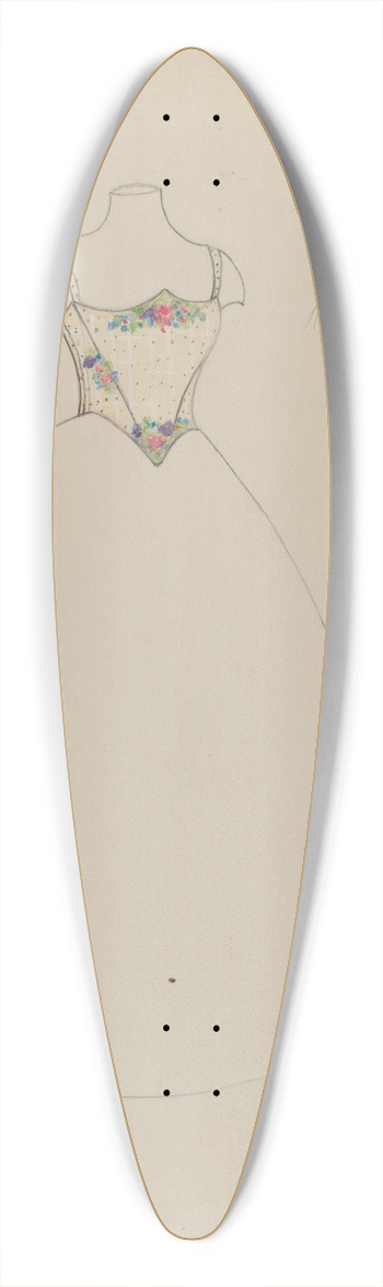 Mae Szilvasy - Basque 39.3 inch art pintail longboard deck
