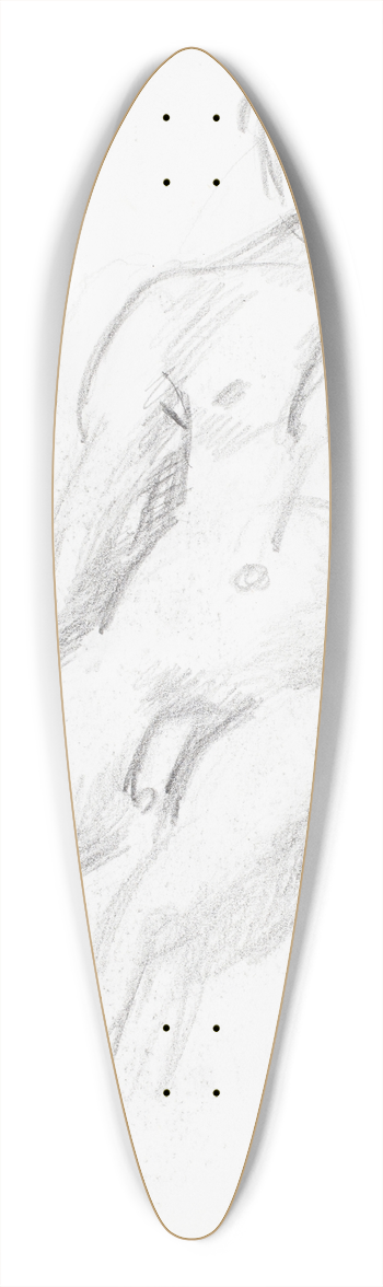 Magnus Enckell - Alaston mies, luonnos 39.3 inch art pintail longboard deck