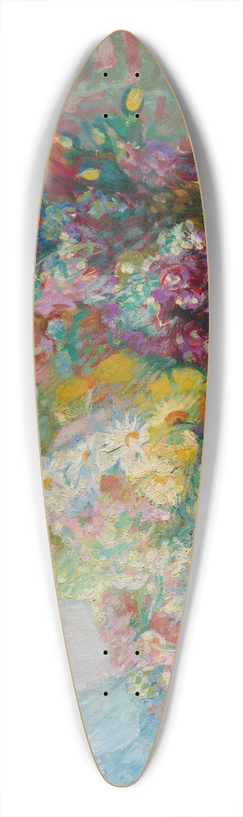 Magnus Enckell - Flowers 39.3 inch art pintail longboard deck