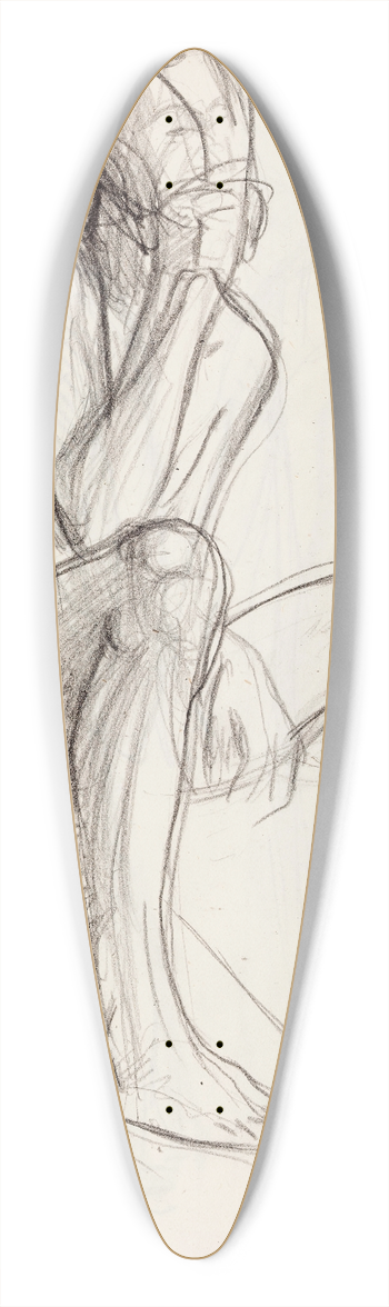 Magnus Enckell - Istuva alaston mies, luonnos 39.3 inch art pintail longboard deck