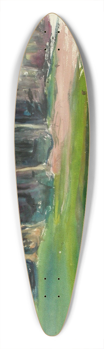 Magnus Enckell - Landscape 39.3 inch art pintail longboard deck