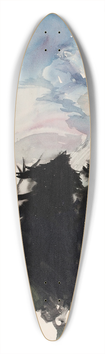 Magnus Enckell - Maisema, mustia kuusia 39.3 inch art pintail longboard deck
